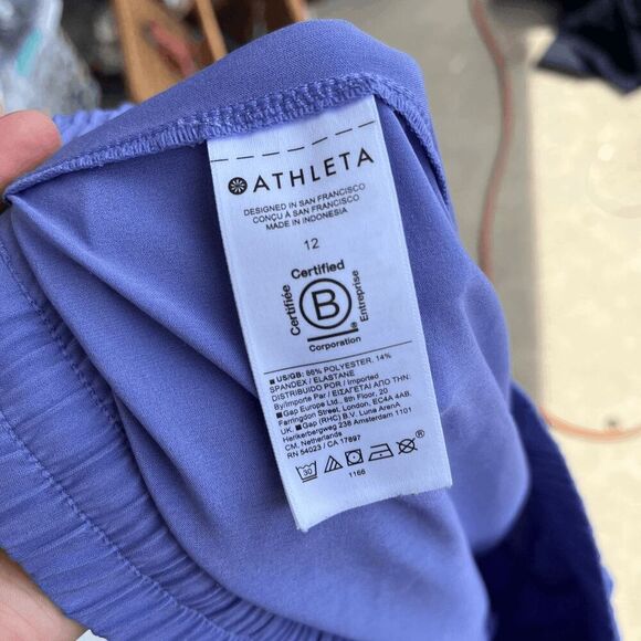 Athleta Arrival Pant Dark Adonis Blue Purple Ankle Straight - SZ 12 - Picture 8 of 8